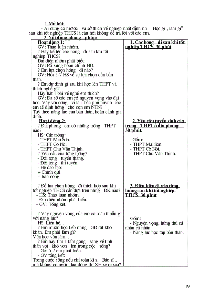 image for page Giao an huong nghiep 9