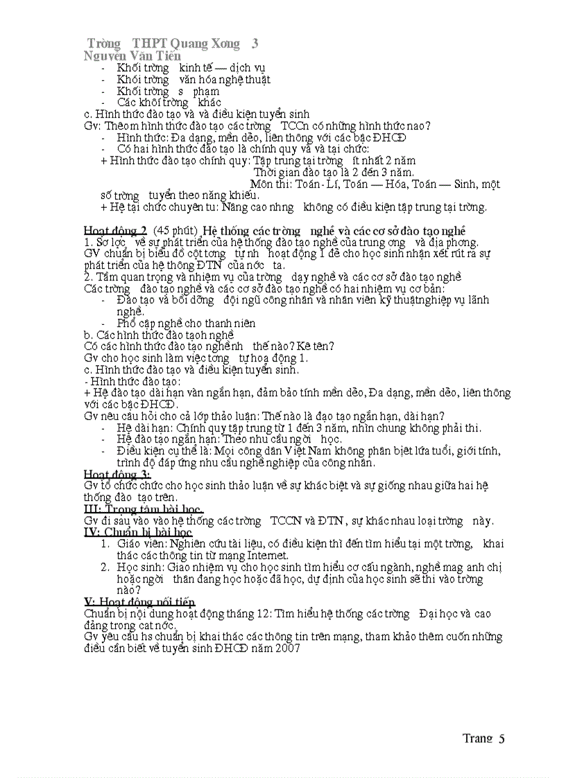 image for page Giao an huong nghiep12