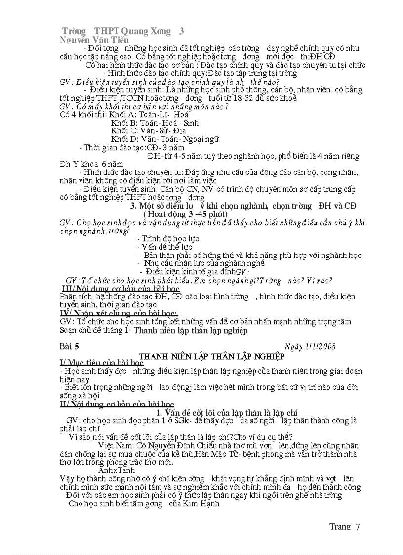 image for page Giao an huong nghiep12
