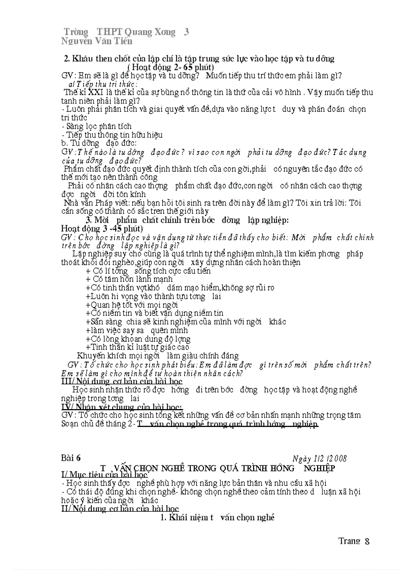 image for page Giao an huong nghiep12