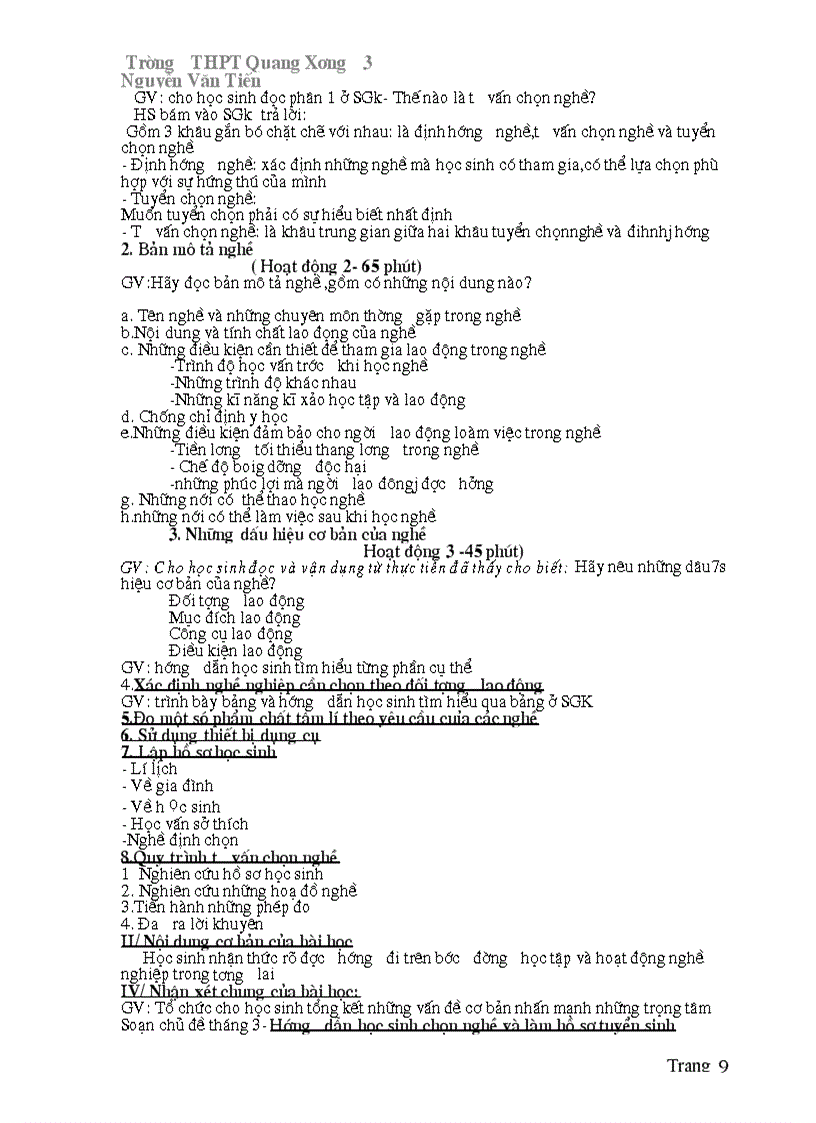 image for page Giao an huong nghiep12