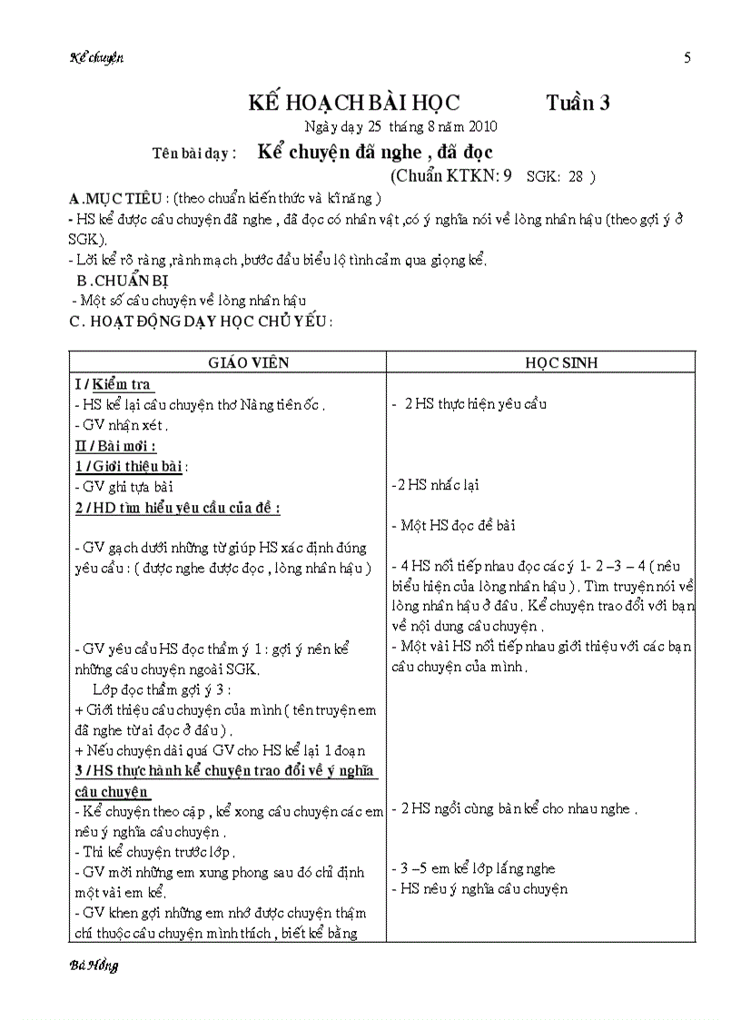 image for page Giáo án KC lớp 4