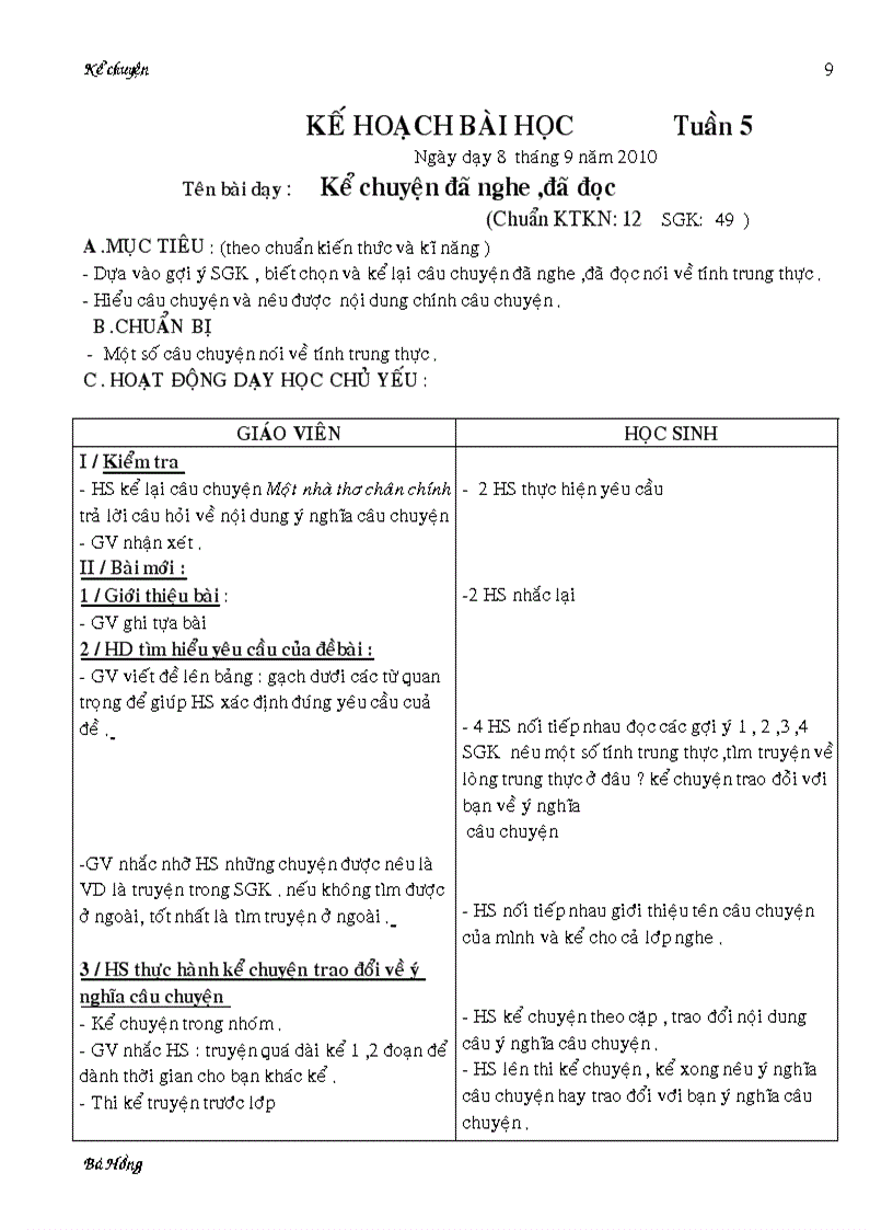 image for page Giáo án KC lớp 4