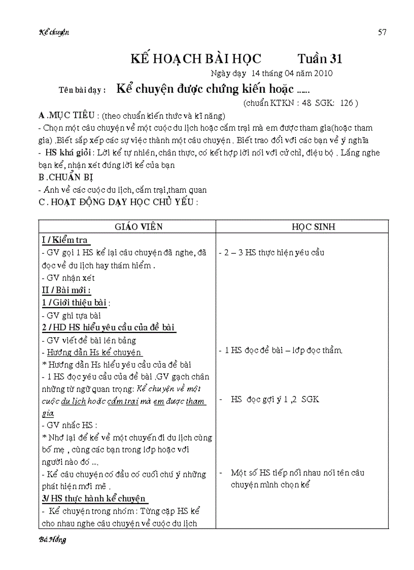 image for page Giáo án KC lớp 4