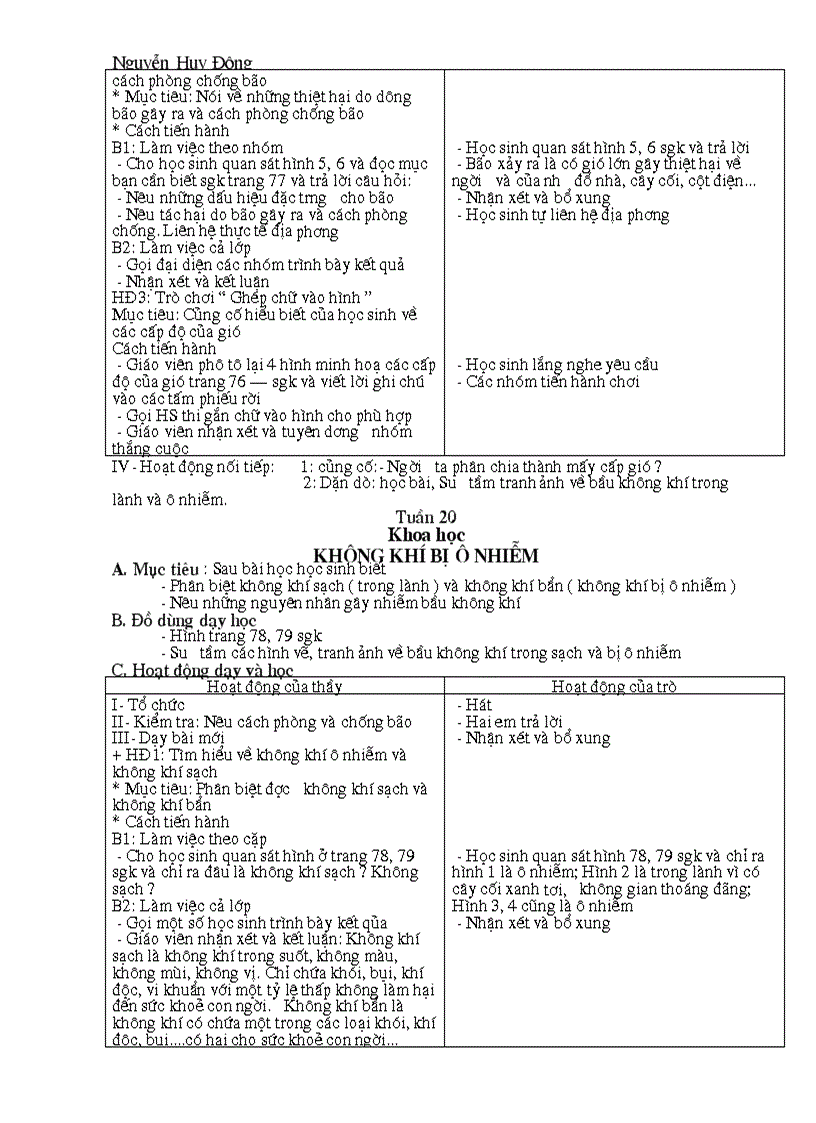 image for page Giáo án Khoa Học 4 kỳ 2