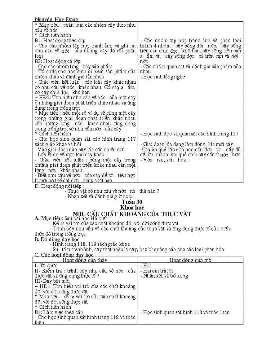 image for page Giáo án Khoa Học 4 kỳ 2