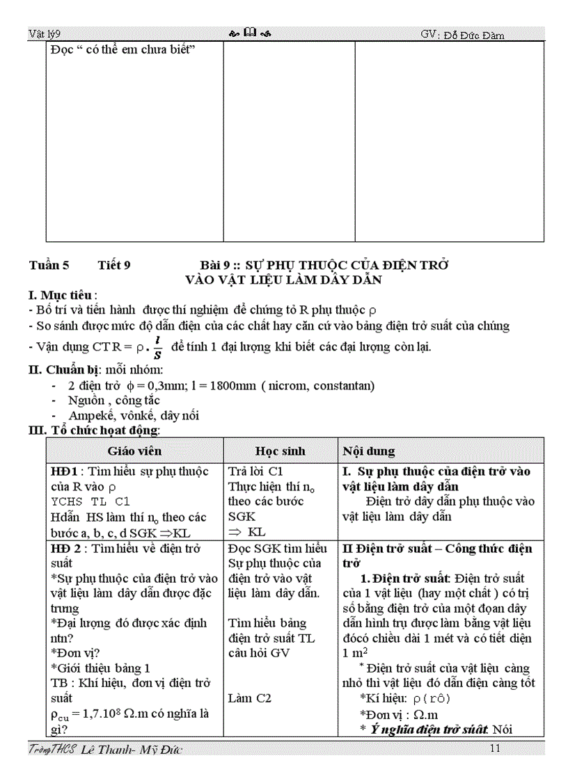 image for page Giao an li 9 2011 3 cot