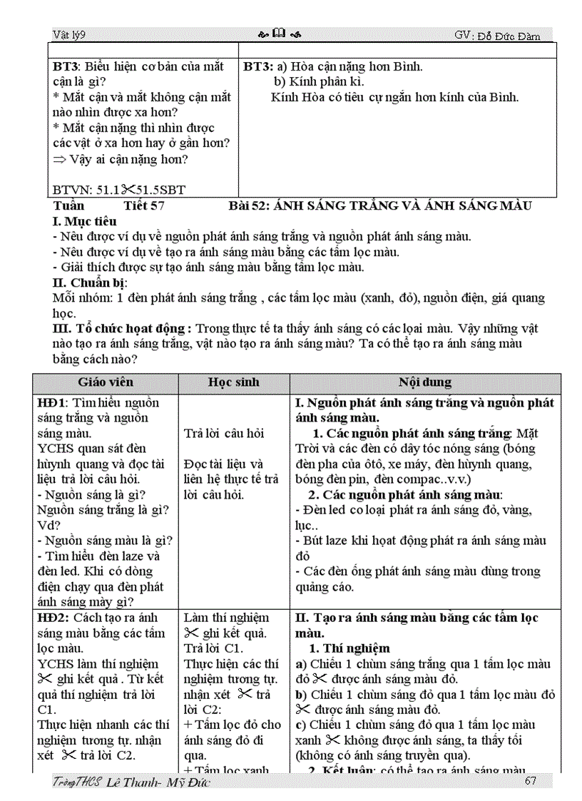 image for page Giao an li 9 2011 3 cot