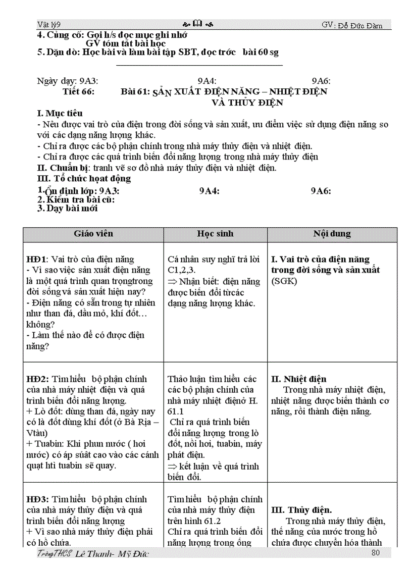 image for page Giao an li 9 2011 3 cot