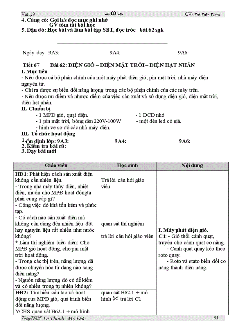image for page Giao an li 9 2011 3 cot