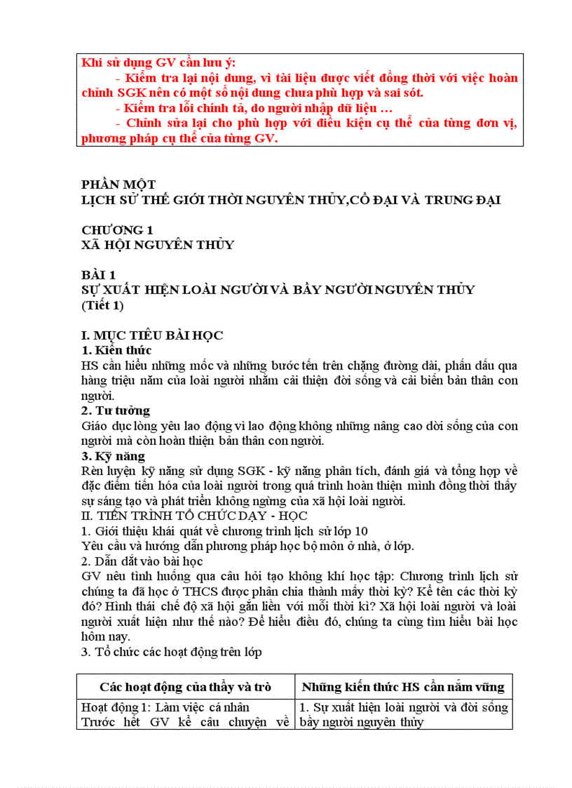 image for page Giáo án lịch sử 10 cơ bản