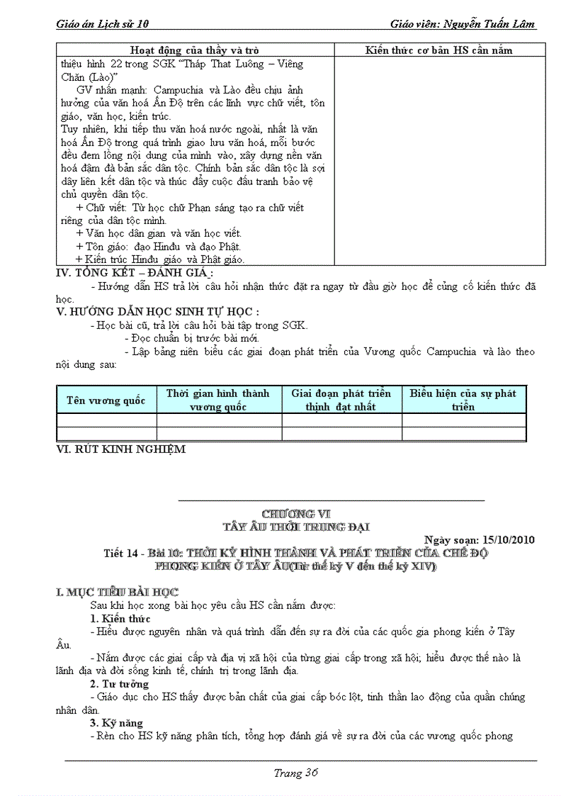 image for page Giáo án lịch sử 10 theo chuẩn kiến thức kỹ năng