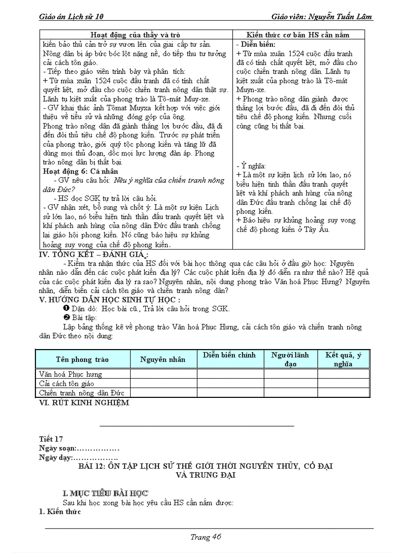 image for page Giáo án lịch sử 10 theo chuẩn kiến thức kỹ năng