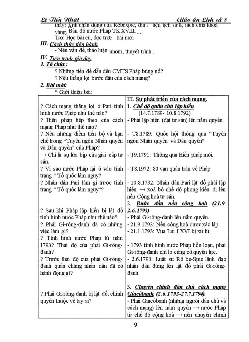 image for page Giao an Lich Su 8 hai cot chuan