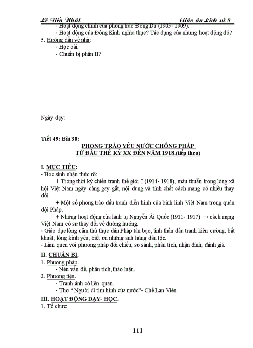 image for page Giao an Lich Su 8 hai cot chuan