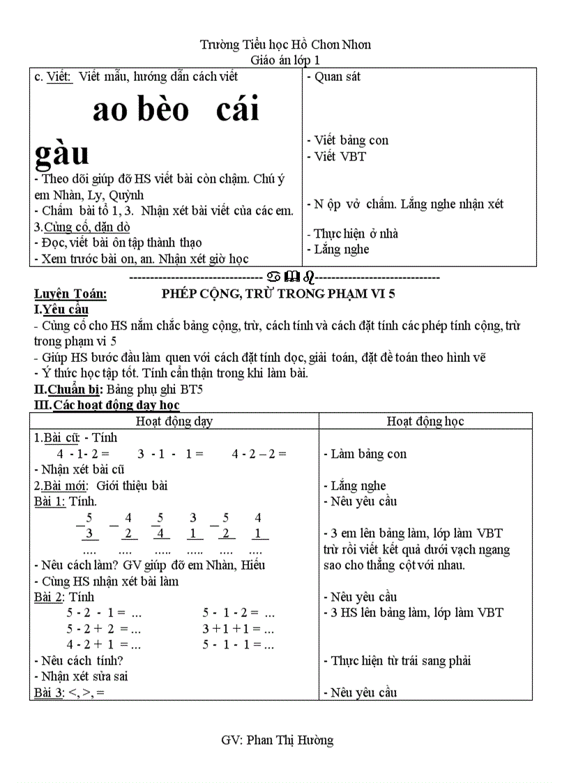 image for page Giao an lop 1 tuan 11