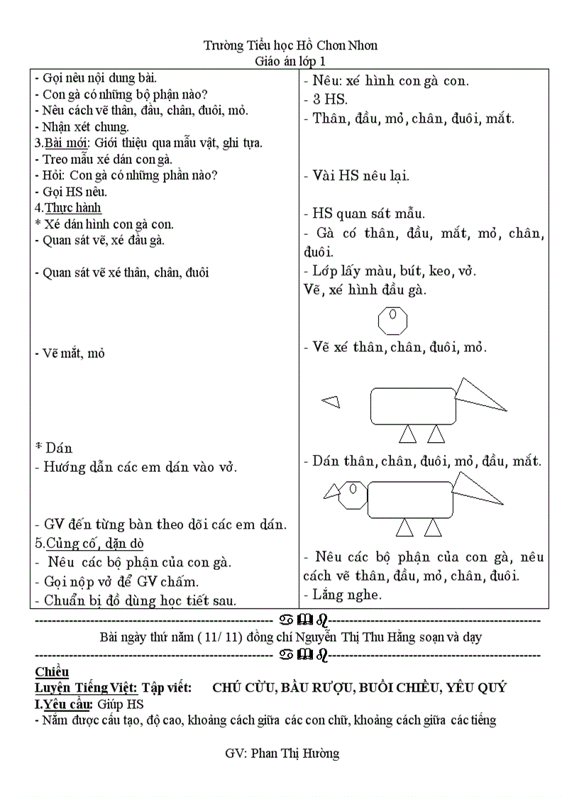 image for page Giao an lop 1 tuan 11