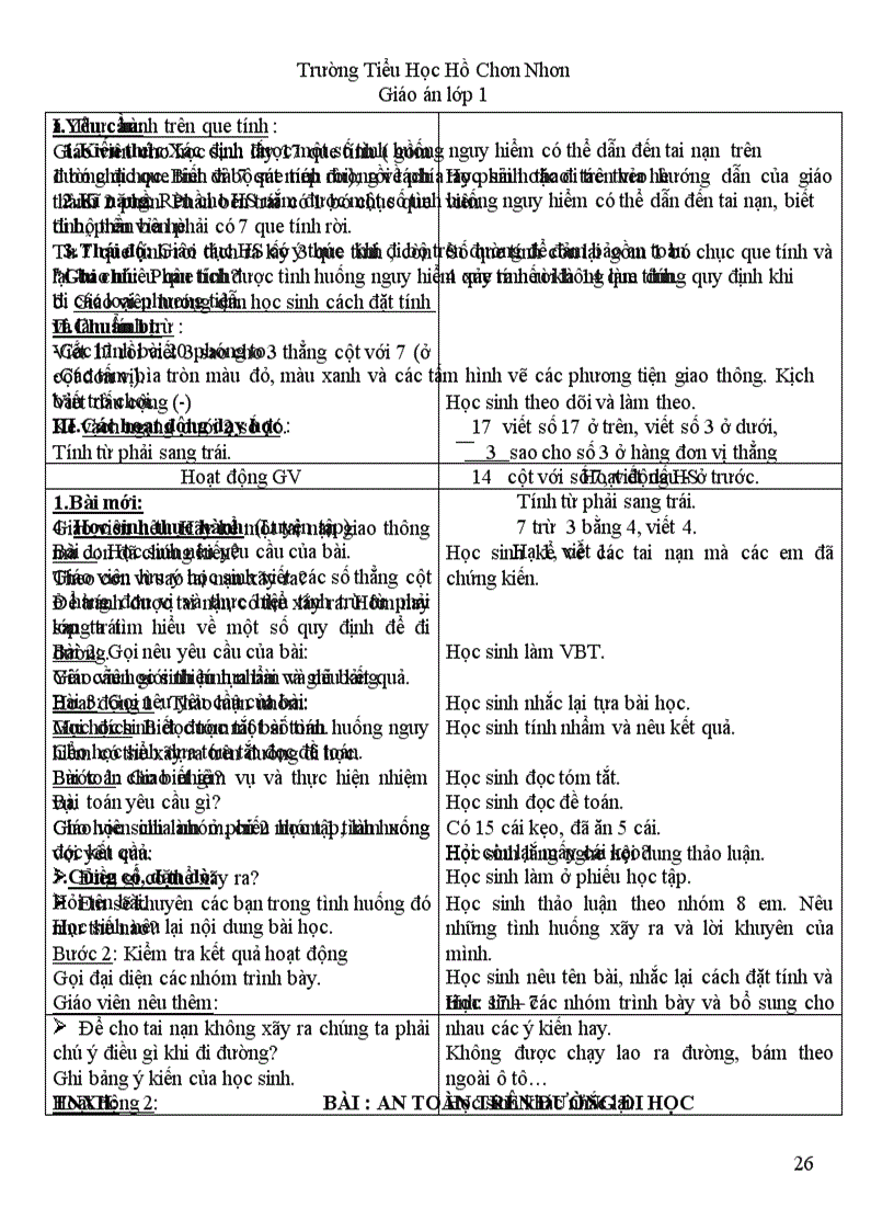 image for page Giao an lop 1 tuan 20 CKT