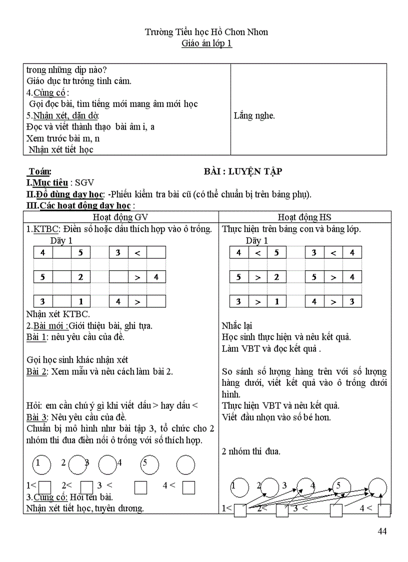 image for page Giao an lop 1 tuan 3