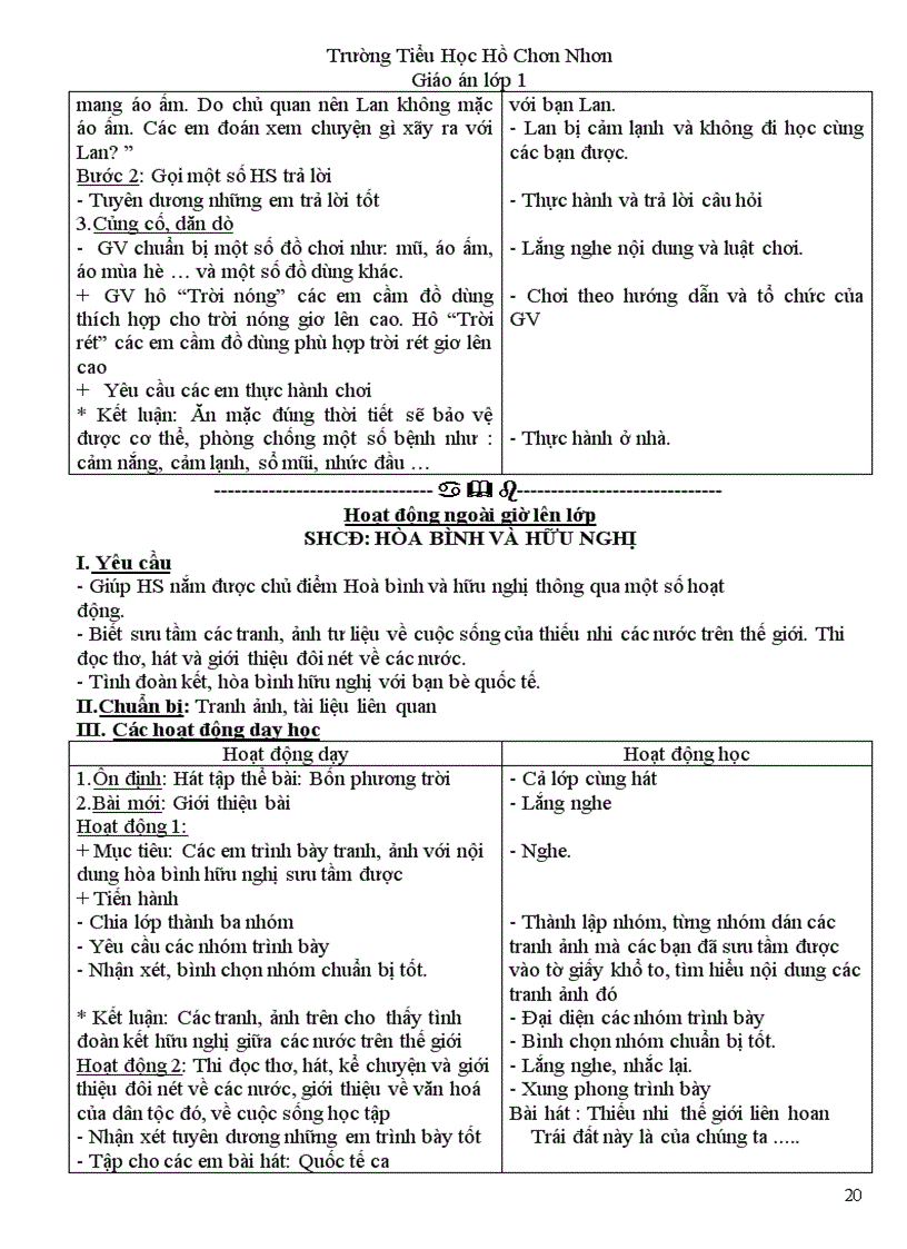 image for page Giao an lop 1 tuan 33 CKT