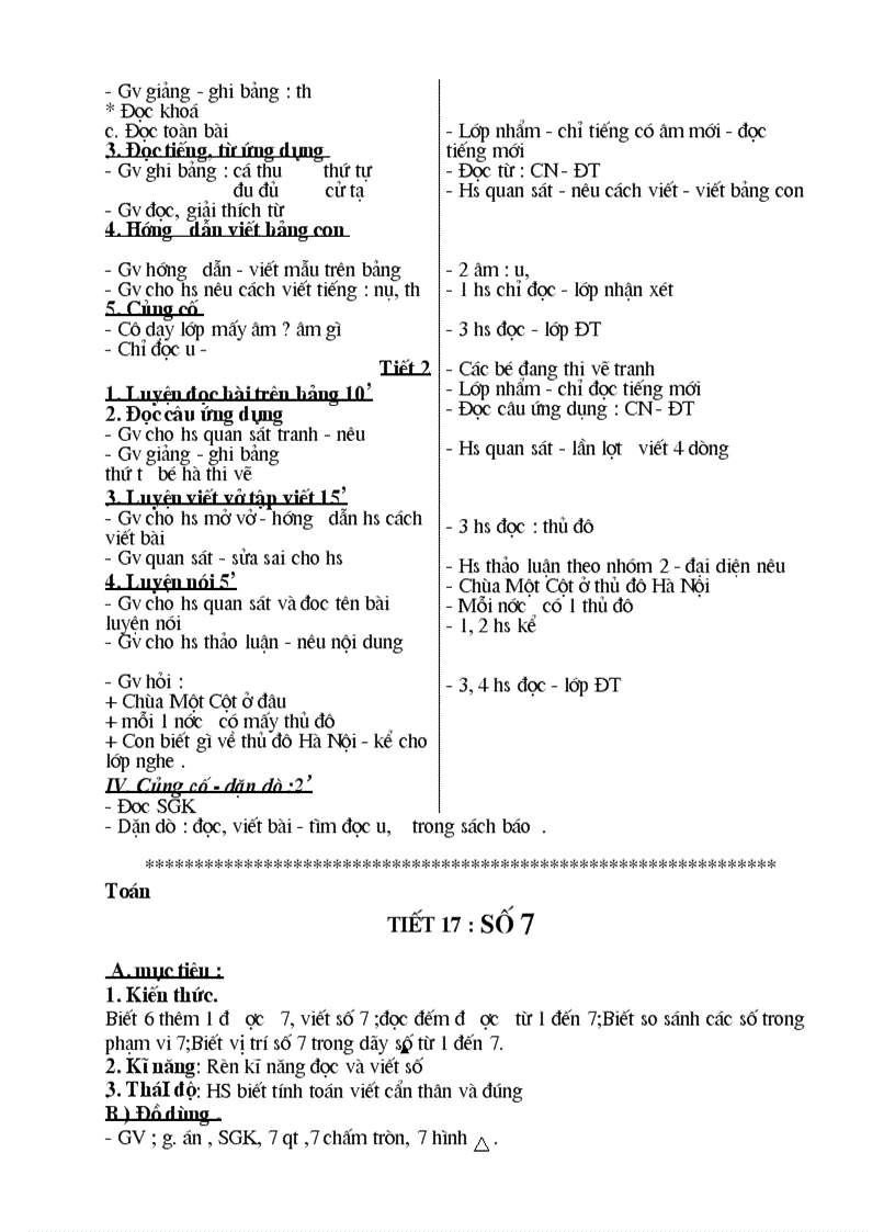 image for page Giáo án lớp 1 tuần 5 cực chuẩn