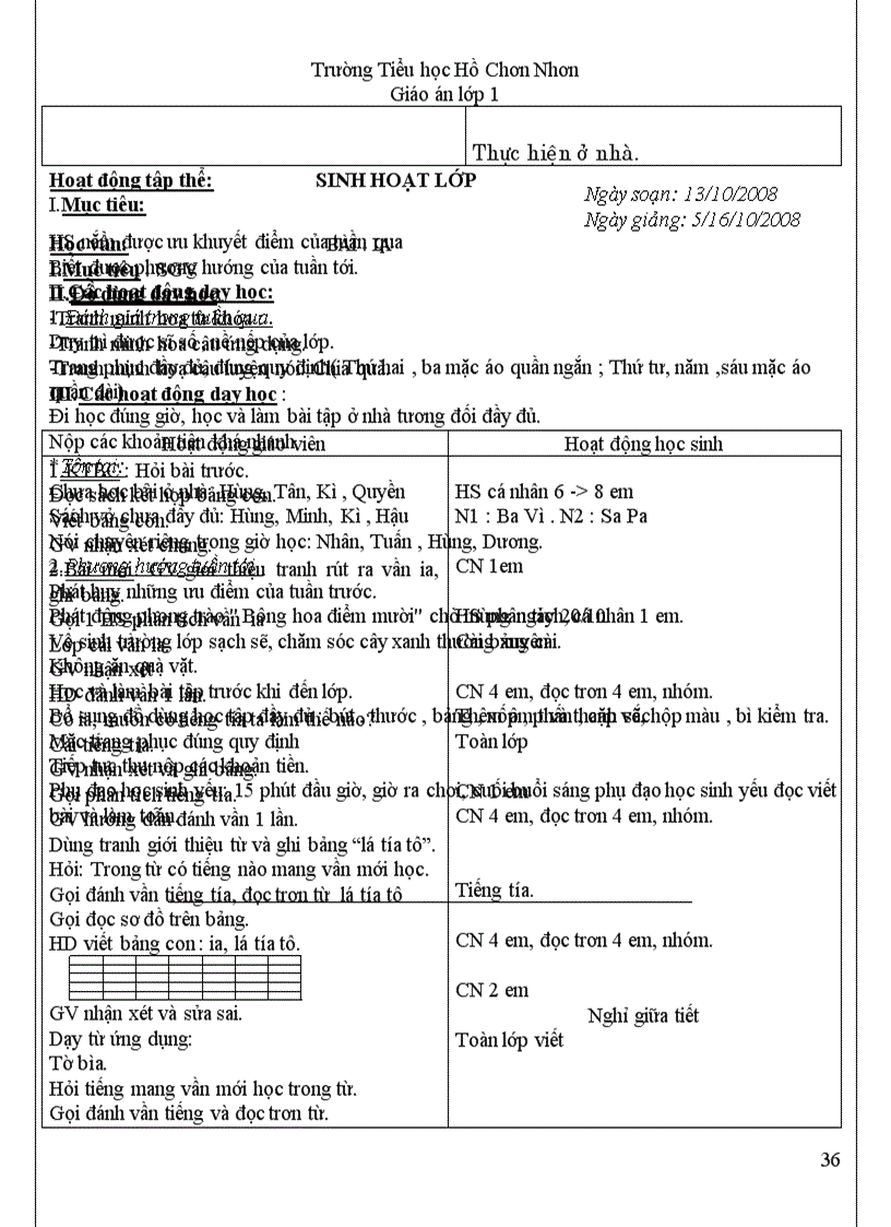 image for page Giao an lop 1 tuan 6