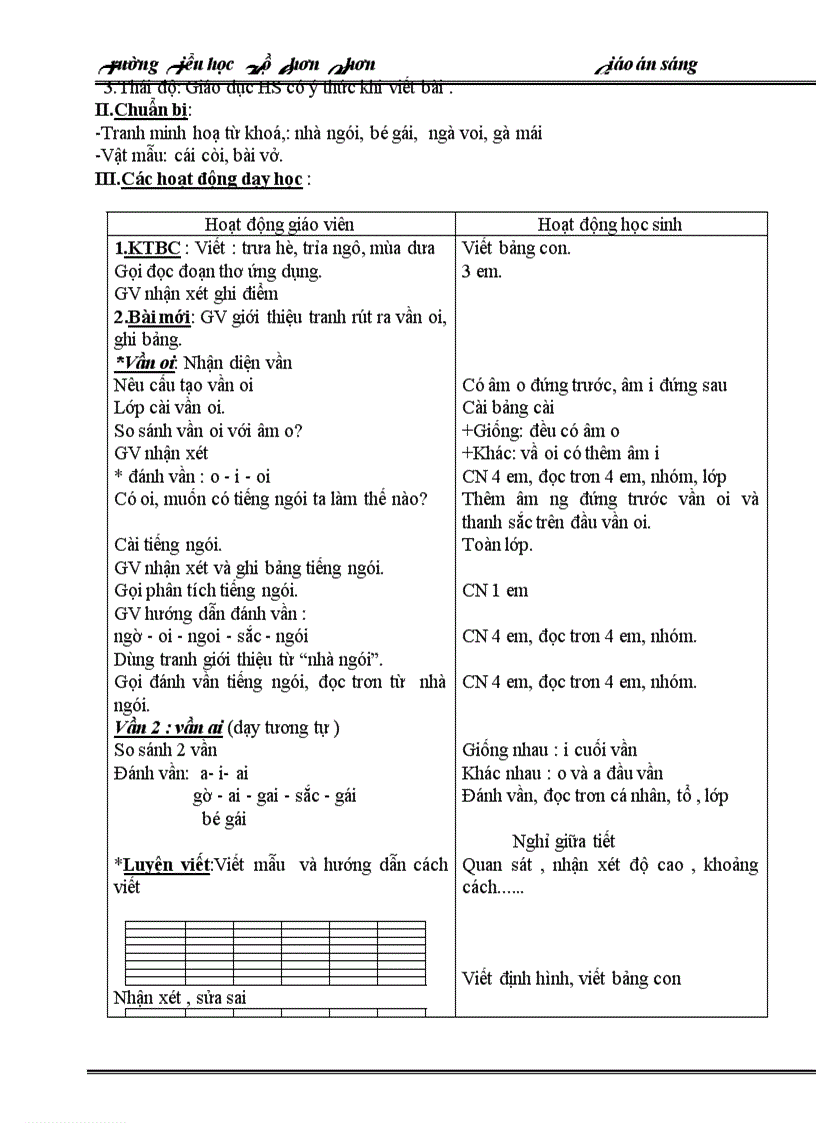 image for page Giáo án lớp 1 tuần 8