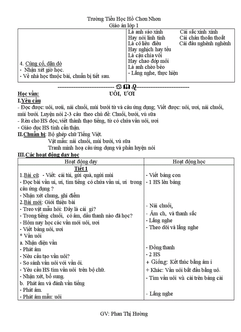 image for page Giao an lop 1 tuan 9