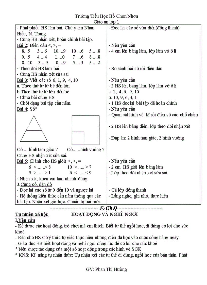 image for page Giao an lop 1 tuan 9