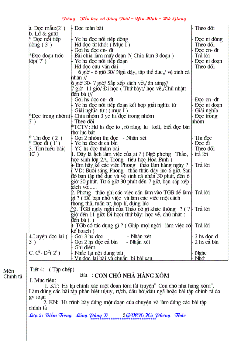 image for page Giao an lop 2 ba cot