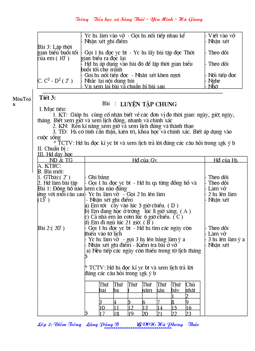 image for page Giao an lop 2 ba cot