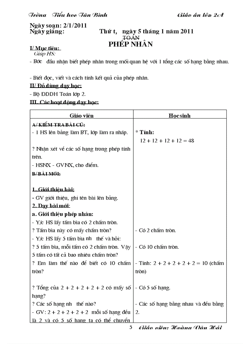 image for page Giao an lop 2 buoi sang