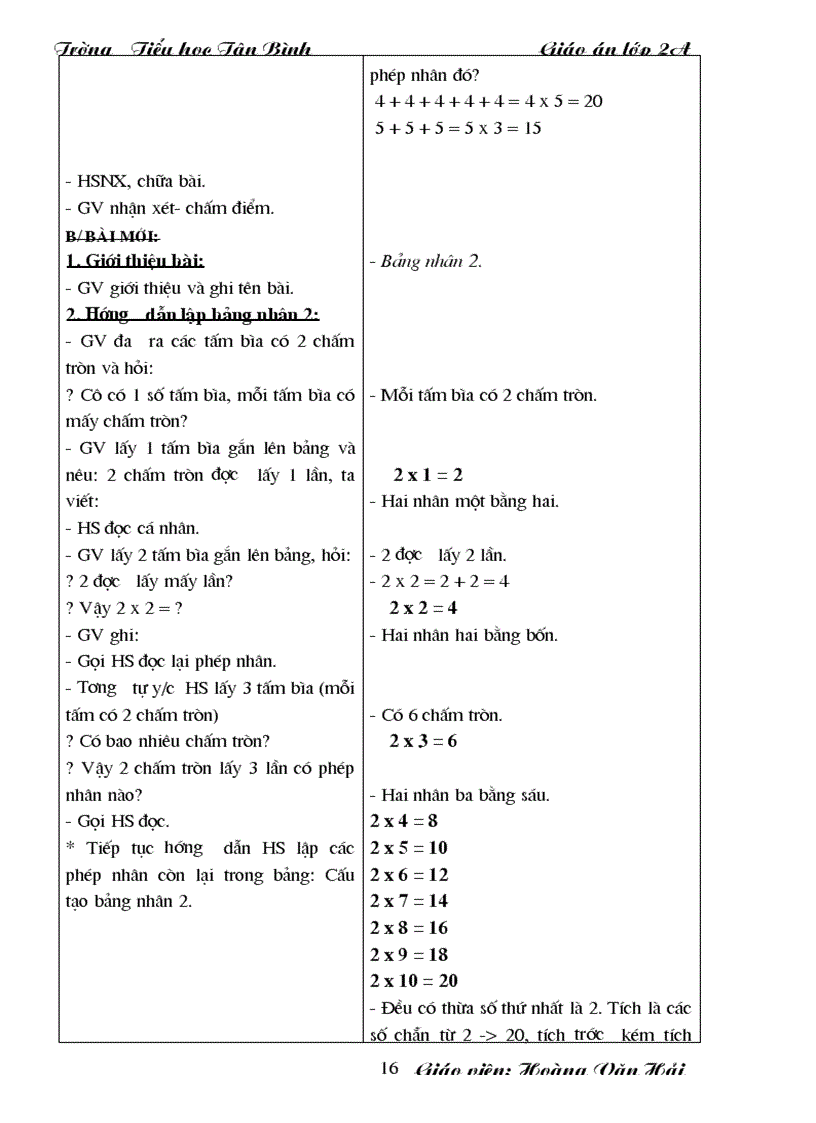 image for page Giao an lop 2 buoi sang