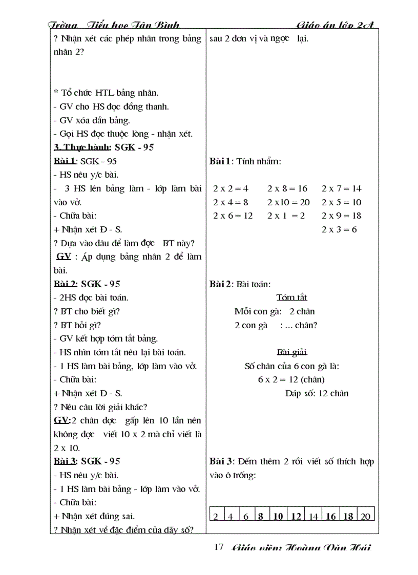 image for page Giao an lop 2 buoi sang