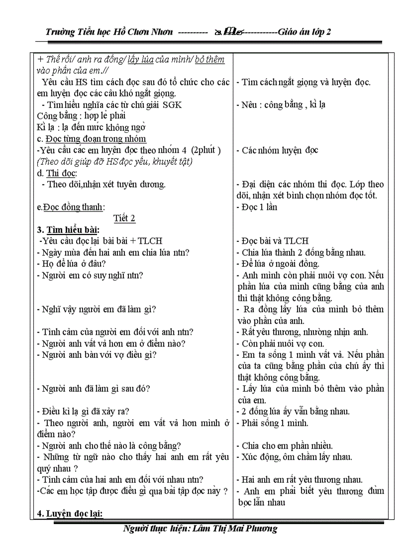 image for page Giáo án lớp 2 T 15