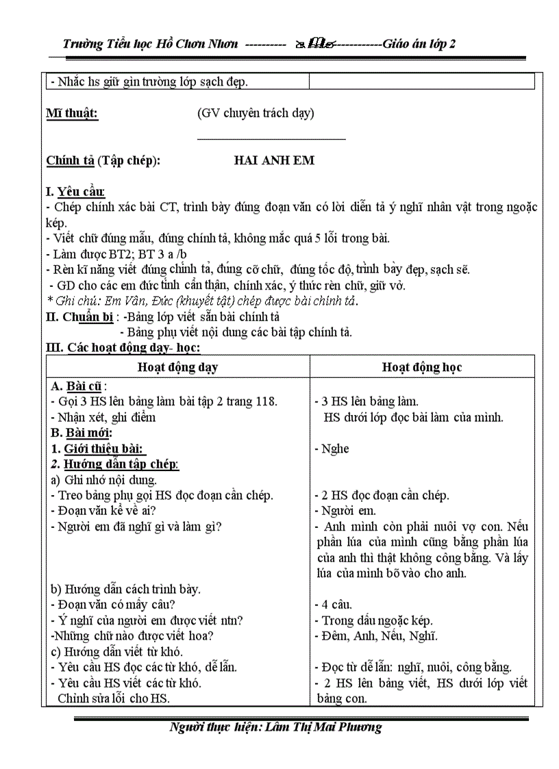 image for page Giáo án lớp 2 T 15