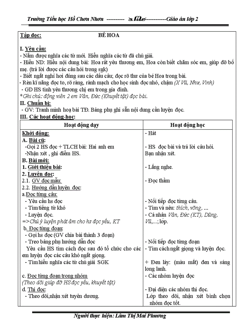 image for page Giáo án lớp 2 T 15