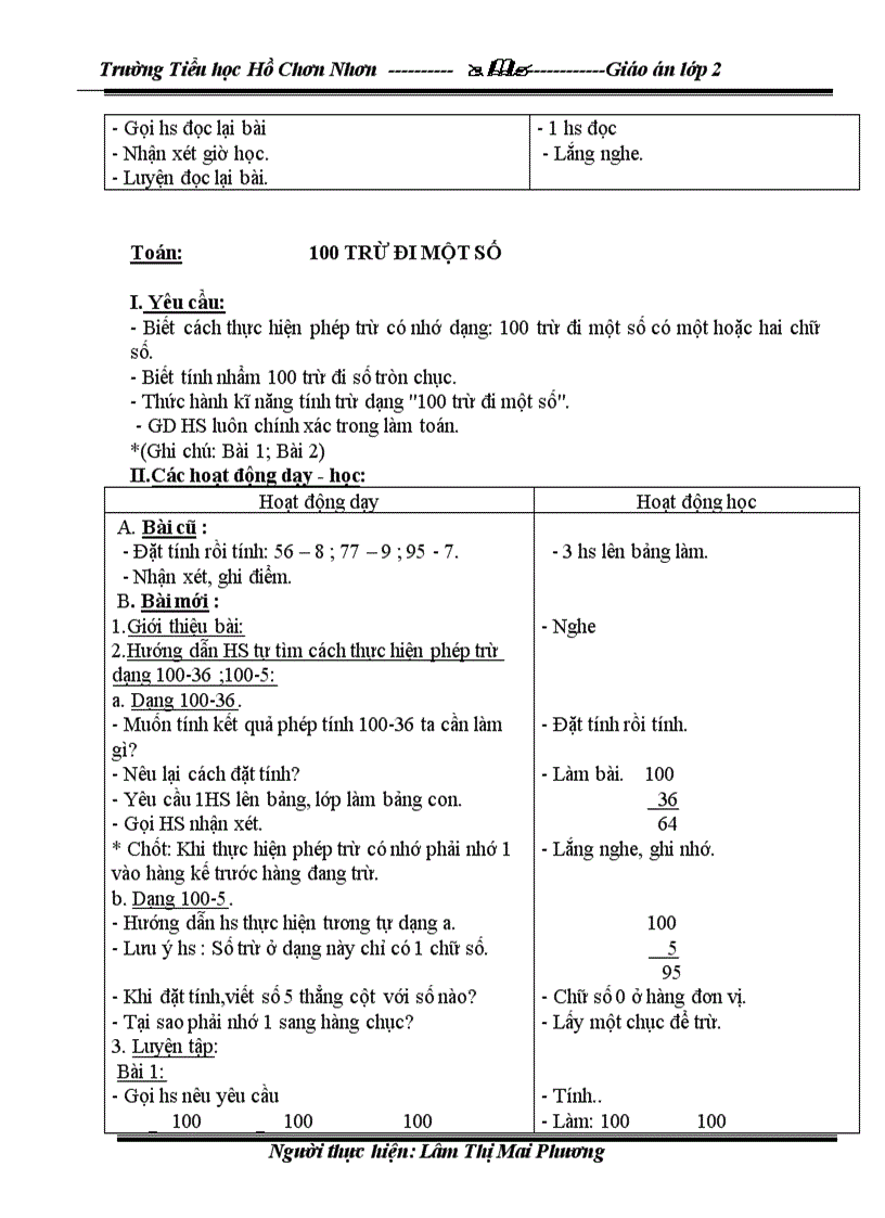 image for page Giáo án lớp 2 T 15