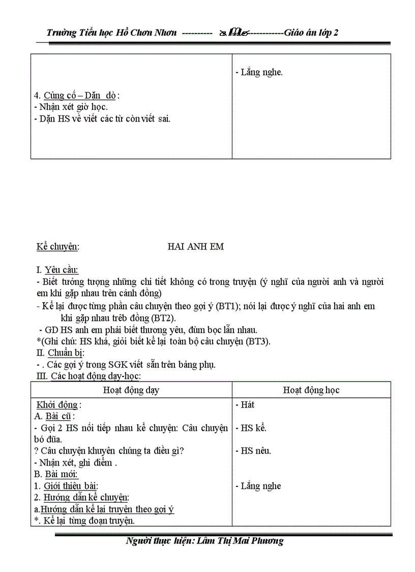 image for page Giáo án lớp 2 T 15