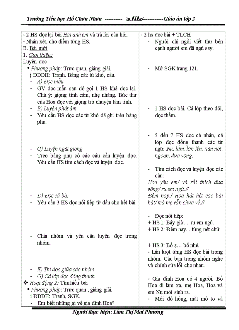 image for page Giáo án lớp 2 T 15