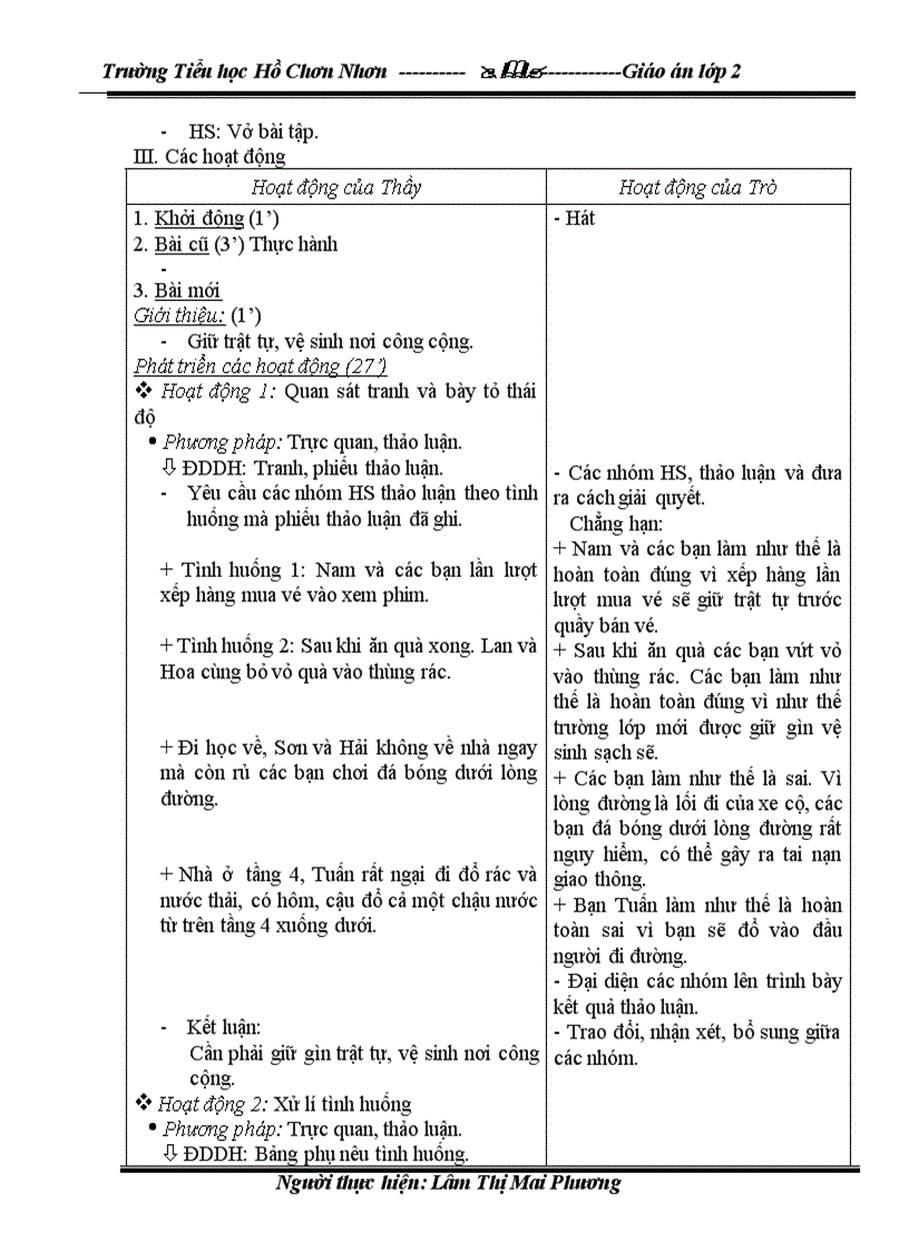 image for page Giáo án lớp 2 T 15
