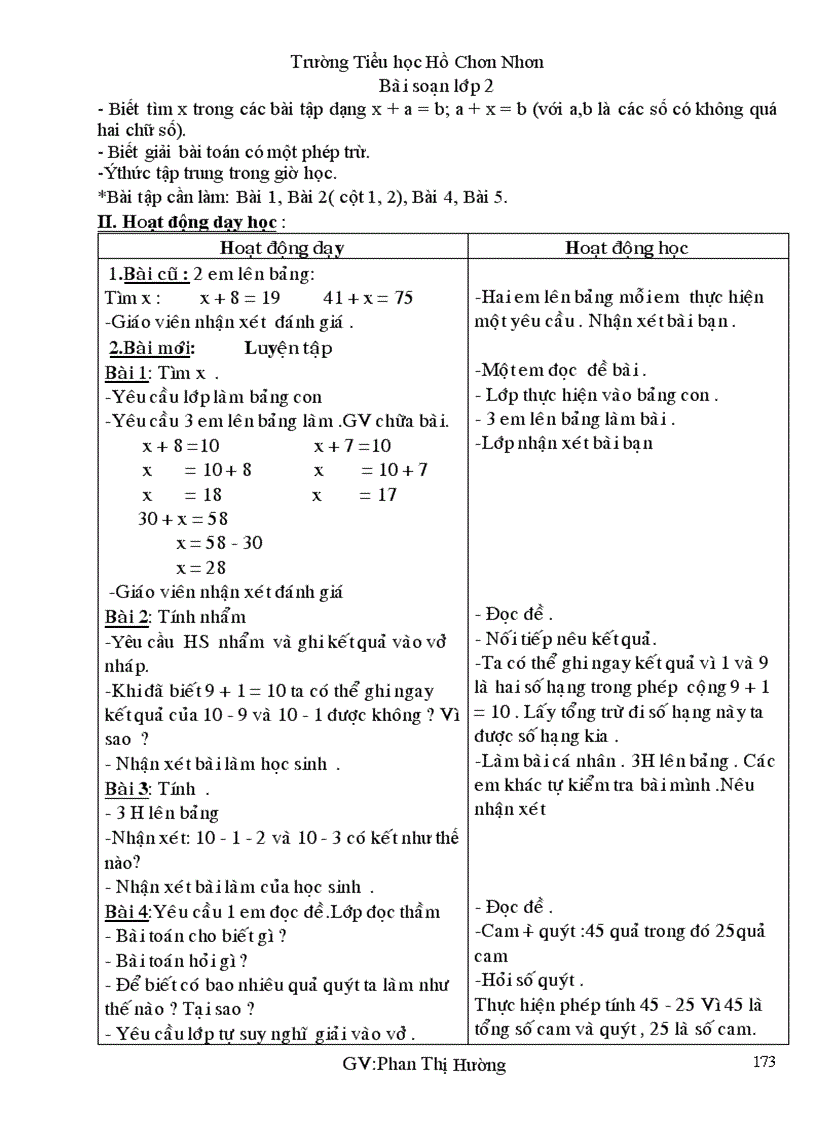 image for page Giáo án lớp 2 tuần 10 CKT