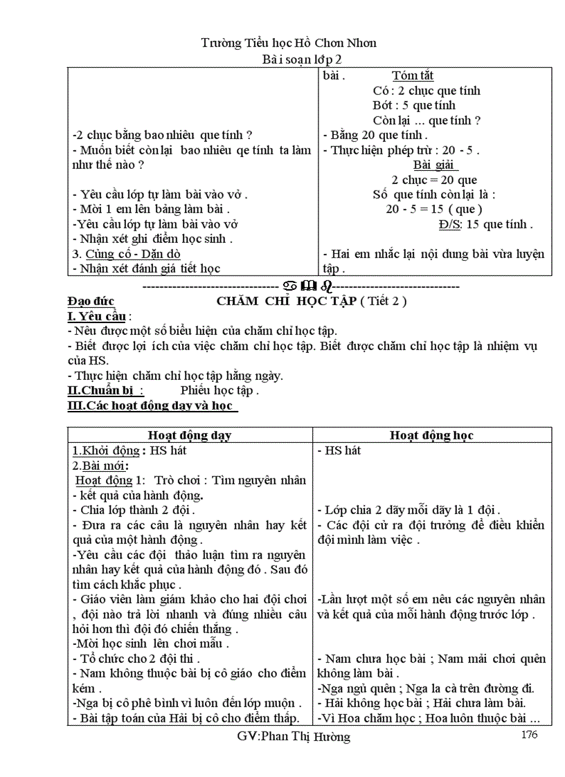 image for page Giáo án lớp 2 tuần 10 CKT