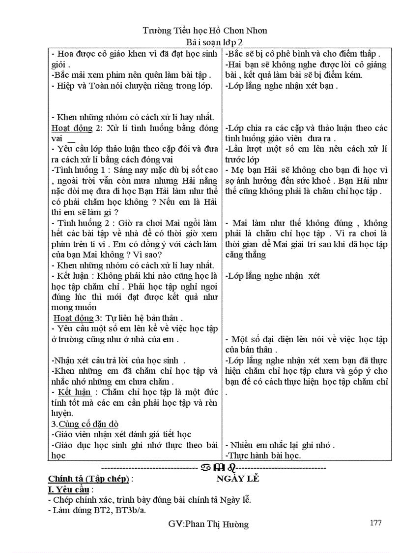 image for page Giáo án lớp 2 tuần 10 CKT