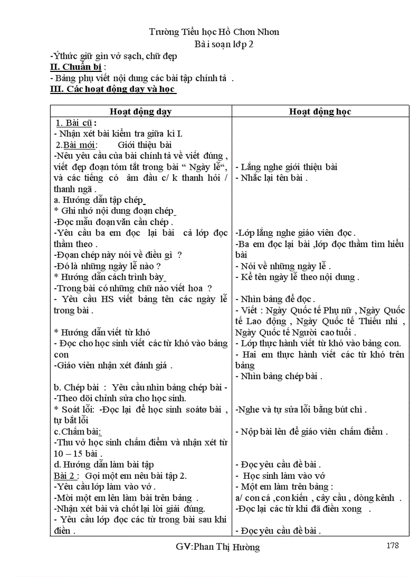 image for page Giáo án lớp 2 tuần 10 CKT