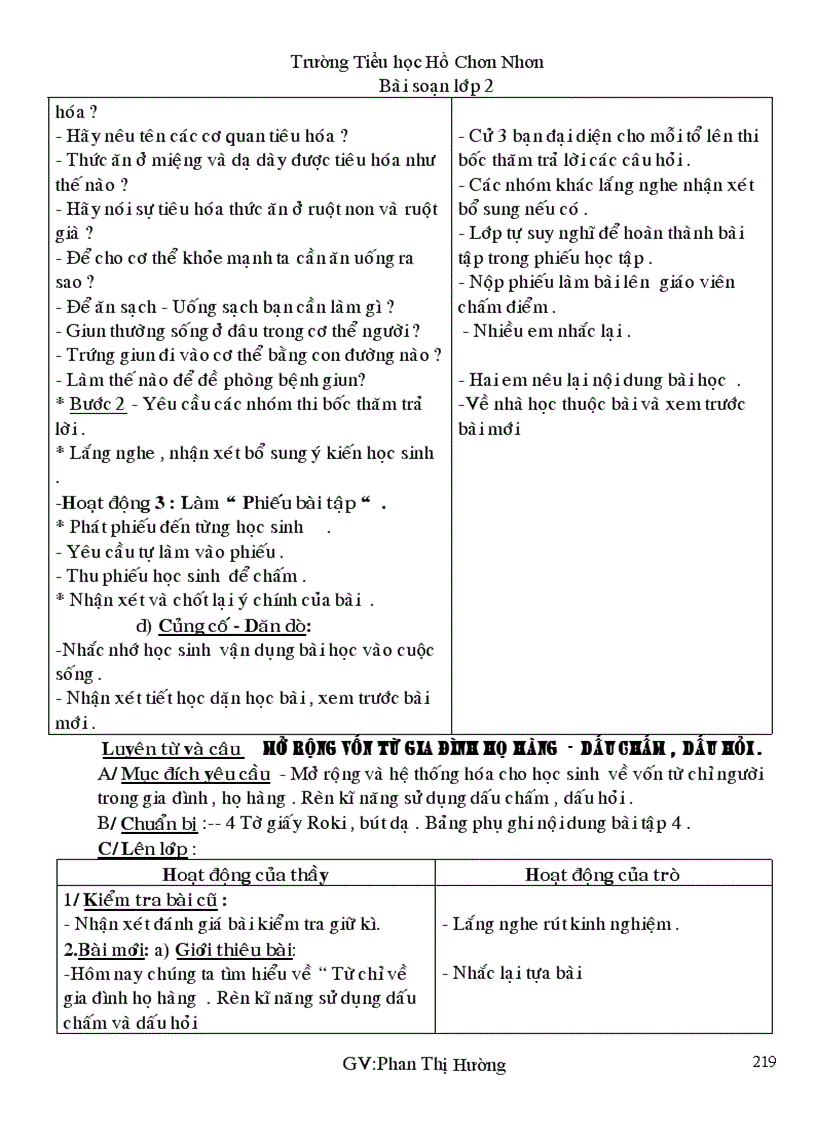 image for page Giáo án lớp 2 tuần 10 CKT