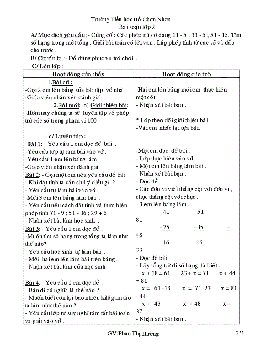 image for page Giáo án lớp 2 tuần 10 CKT