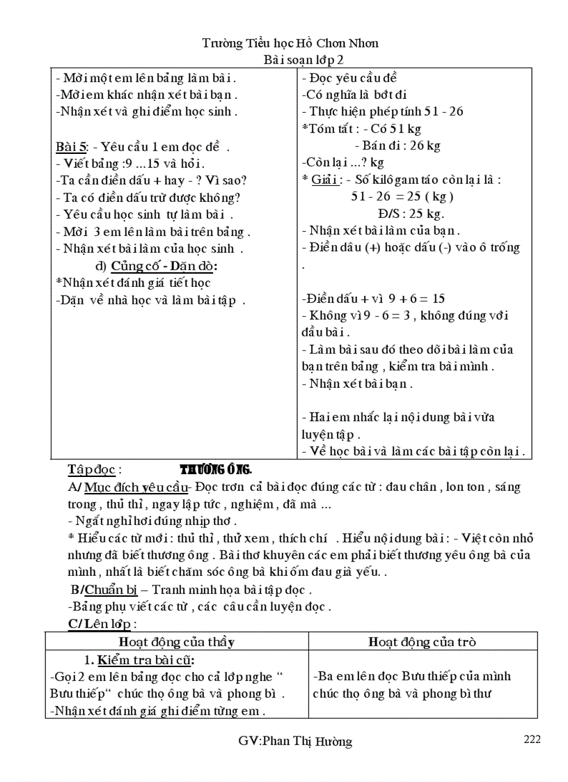 image for page Giáo án lớp 2 tuần 10 CKT