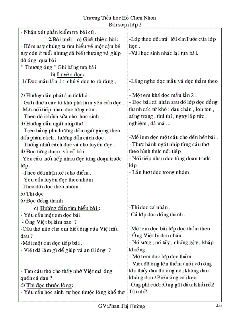 image for page Giáo án lớp 2 tuần 10 CKT