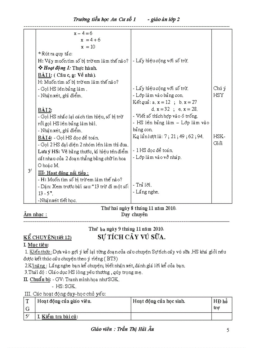 image for page Giáo án lớp 2 tuần 12 chuẩn